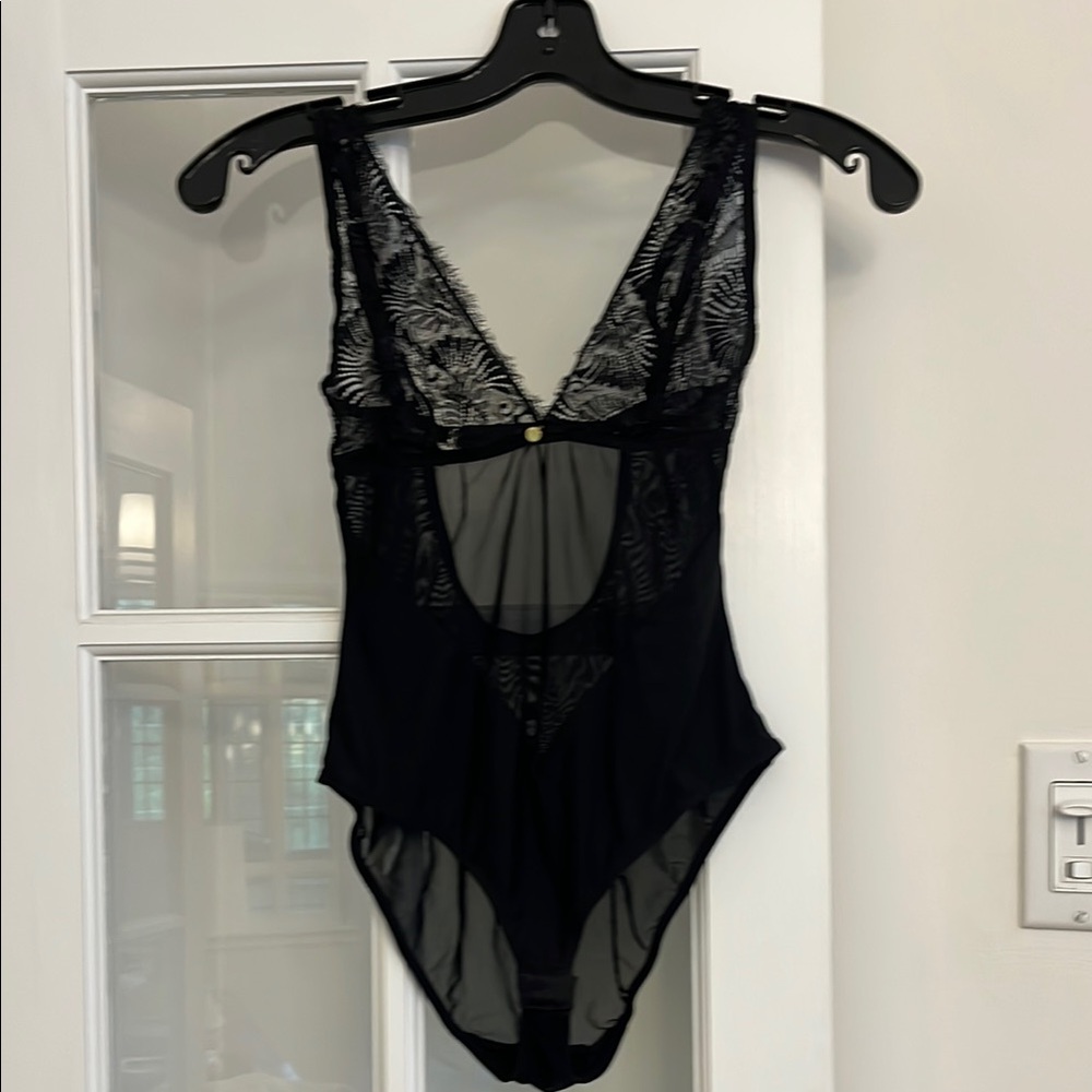 Gooseberry Black Backless Cut Out Bodysuit